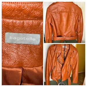 Beautiful! Super Soft!! BAGATELLE leather moto jacket sz S